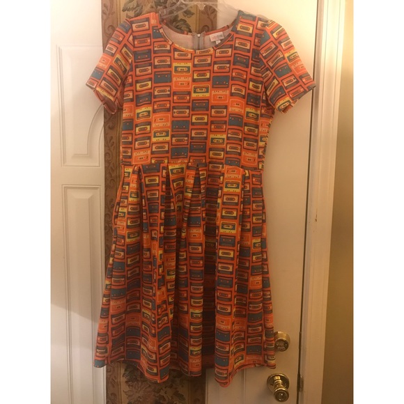 LuLaRoe Dresses & Skirts - LuLaRoe Amelia Cassette Tape Dress XL